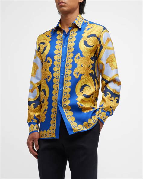 high end versace mens shirt|Versace collection men shirt.